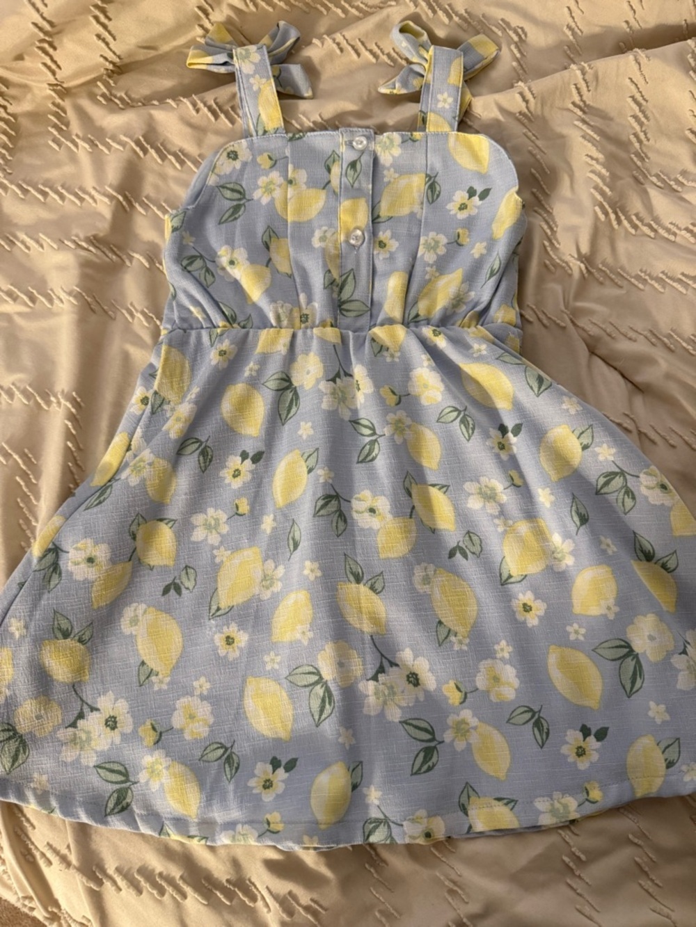 Girls Draper James Lemon and Floral Dress - Picture 7 of 8